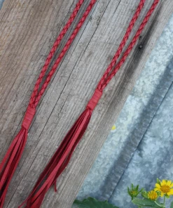 The Ranch House The Braided Bandit Leather Tassel Necklace - Medium Length