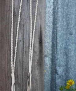 The Ranch House The Braided Bandit Leather Tassel Necklace - Medium Length