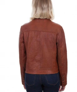 The Ranch House Scully Leather Brown Bomber Jacket