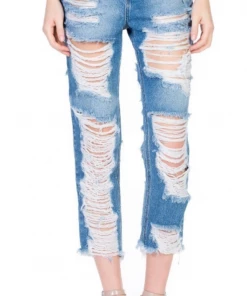 The Ranch House Women No Sensor Extreme Distressed Jeans