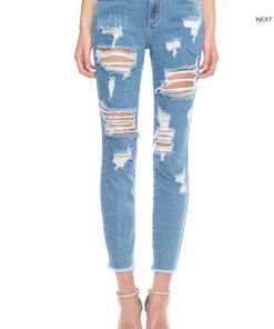 The Ranch House Bottoms The Darci Distressed Skinny Jeans