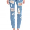 The Ranch House Bottoms The Darci Distressed Skinny Jeans