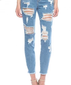 The Ranch House Bottoms The Darci Distressed Skinny Jeans