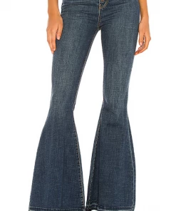 The Ranch House Free People Irreplaceable Bell Bottoms Denim Blues Women