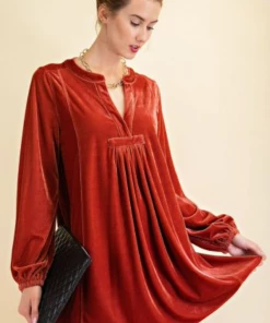 EASEL Classic Velvet Tunic Dress 22 EASEL Classic Velvet Tunic Dress