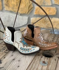 The Ranch House Ariat Dixon Aztec Bootie In Aged Tan