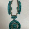 The Ranch House Jewelry Turquoise Cluster Squash Necklace