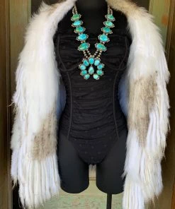 The Ranch House The Painted Pony Fringe Fur Coat