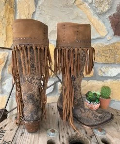 The Ranch House Liberty Black Old World Python Boots