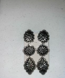 The Ranch House Jewelry Silver Concho Drop Earrings