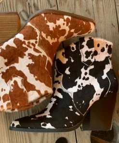 The Ranch House Shoes Bonnie Cow Booties