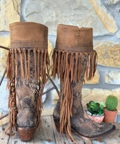 The Ranch House Liberty Black Old World Python Boots