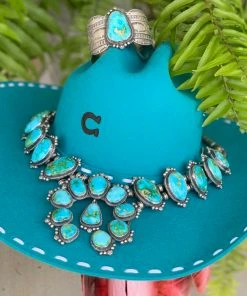 The Ranch House Jewelry Sonoran Gold Turquoise Squash Set