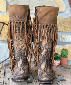 The Ranch House Liberty Black Old World Python Boots