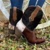 The Ranch House Corral Hair & Conchos Ankle Boot Collections