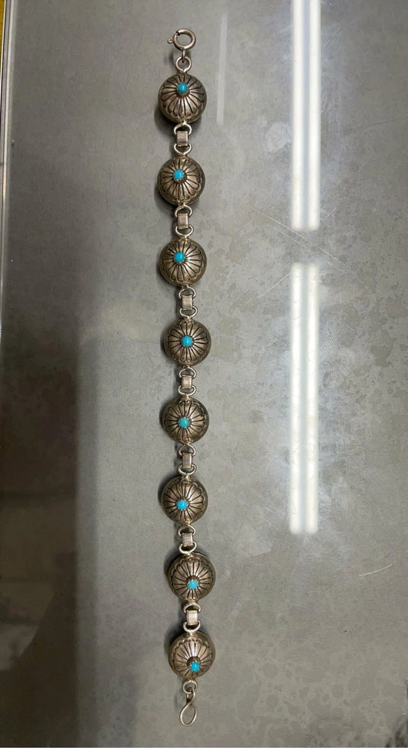 Rio Grande 8 Sterling Turquoise Bracelet 3 Rio Grande 8 Sterling Turquoise Bracelet