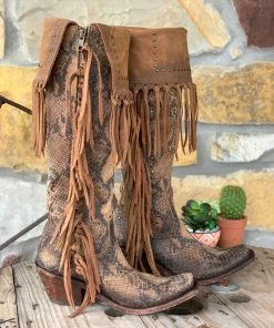 The Ranch House Liberty Black Old World Python Boots