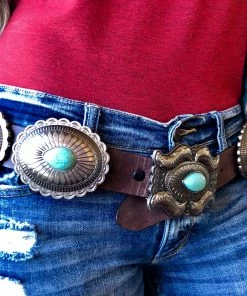 The Ranch House The Duke - Brown Oval Concho Belt
