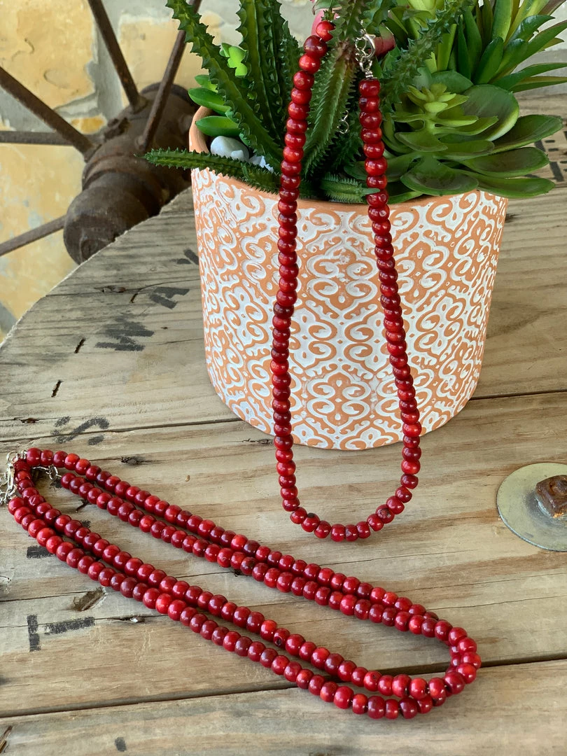 The Ranch House Accessories Ruby Slipper Coral Choker 3 The Ranch House Accessories Ruby Slipper Coral Choker