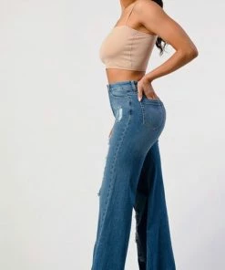 UNIQ INC Jodi High Rise Mega Flares Women