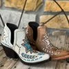 The Ranch House Ariat Dixon Aztec Bootie In Crackled White