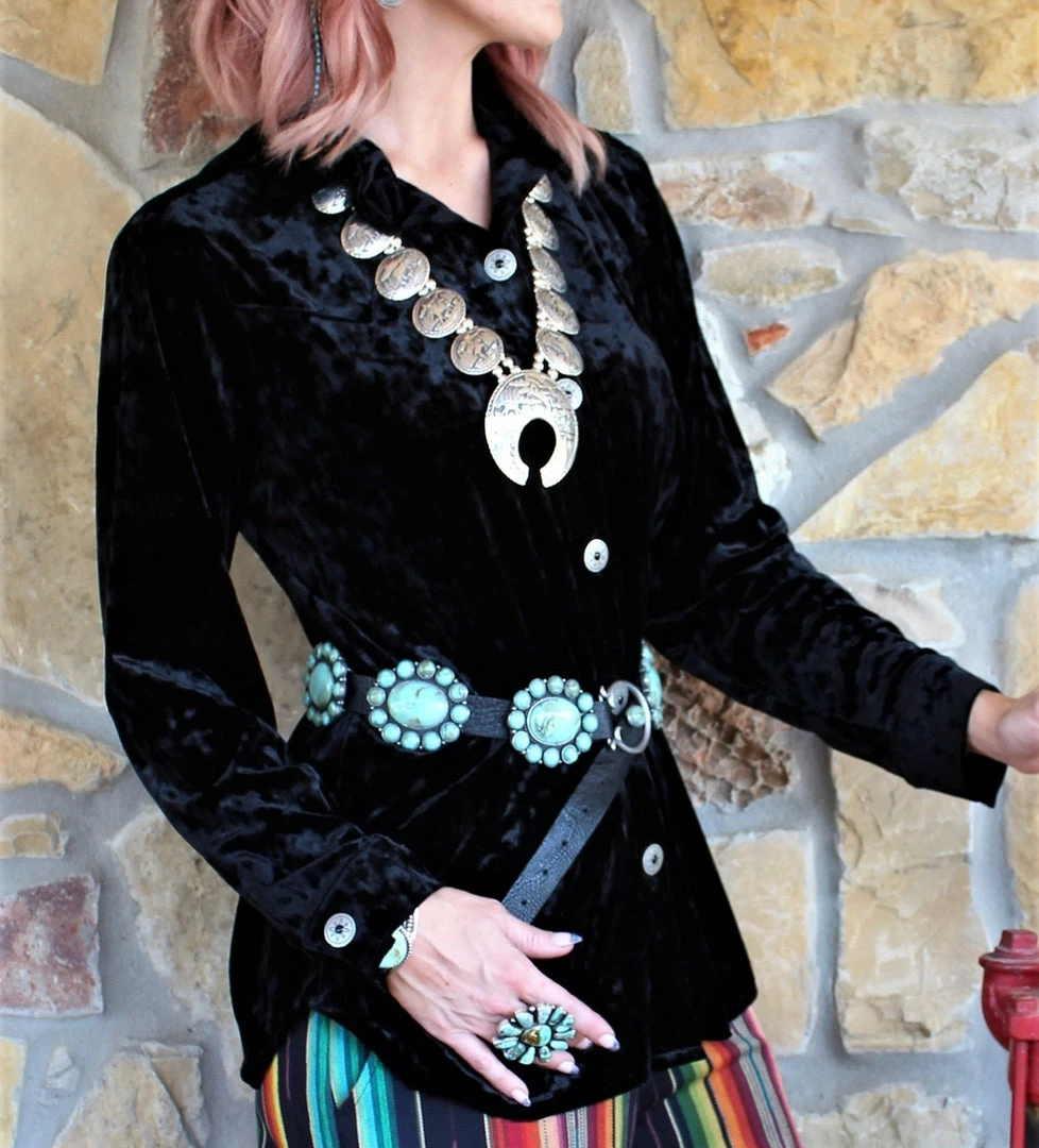 The Ranch House Silverado Velvet Long Sleeve Top 3 The Ranch House Silverado Velvet Long Sleeve Top