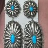 Rio Grande Circle Oval Sterling Turq Earrings