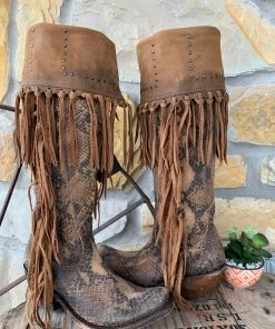 The Ranch House Liberty Black Old World Python Boots