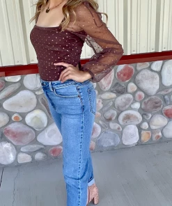 The Ranch House Women Meshing Around Star Bodysuit