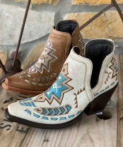 The Ranch House Ariat Dixon Aztec Bootie In Aged Tan