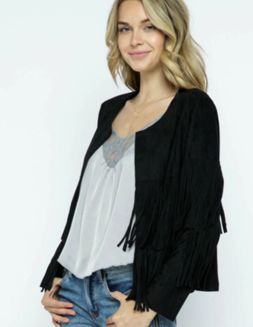 The Ranch House Saddle Up Suede Fringe Blazer Sale 9 The Ranch House Saddle Up Suede Fringe Blazer Sale