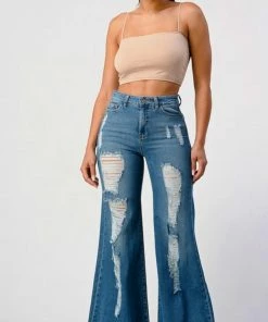 UNIQ INC Jodi High Rise Mega Flares Women