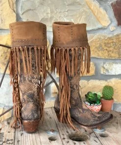 The Ranch House Liberty Black Old World Python Boots