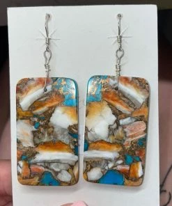 Rio Grande Rectangle Turq Earrings Accessories