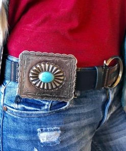 The Ranch House Black Serape Concho Belt